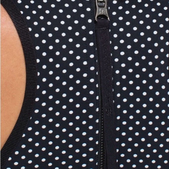 RARE Lululemon Here To There Dress - Biggy Dot- Navy Blue Polka Dot- Size Small - Picture 11 of 11